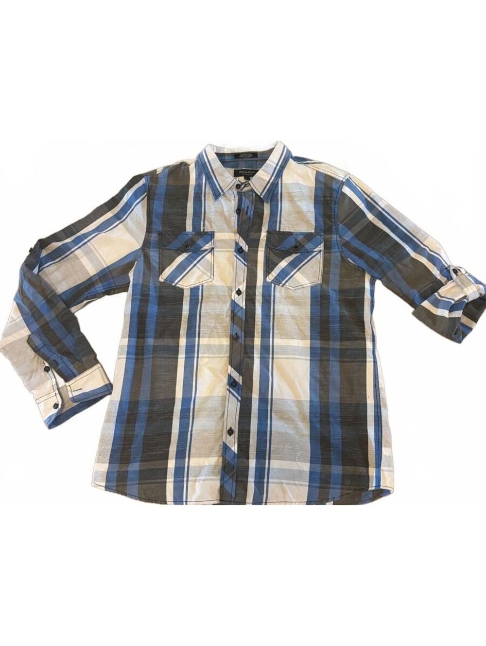 Eighty Eight Platinum Men’s Plaid Button Down Shirt Size Large